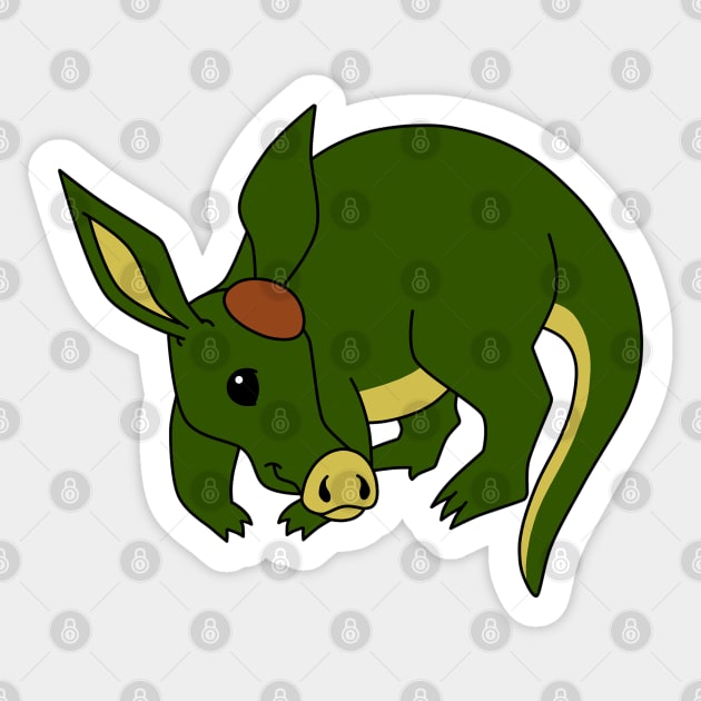 Aardvakado - Anifroot Sticker by Louisalulu Arts